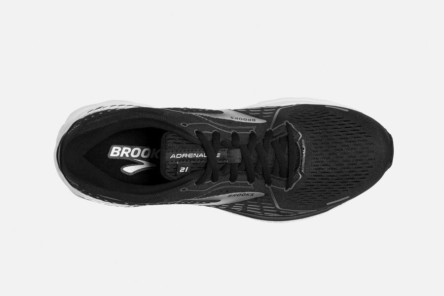 Adrenaline GTS 21 Road Brooks Running Shoes NZ Mens - Black/White - ZEAONG-476